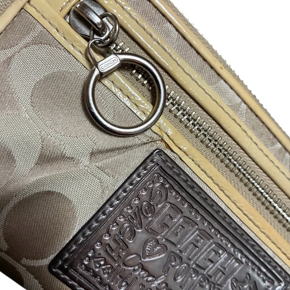 Coach Poppy Yellow Signature Wristlet Wallet - Picture 8 of 12